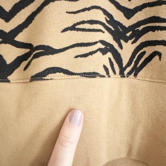 MADEWELL Tiger Stripe Crop Crewneck Sweatshirt XS - Picture 5 of 10